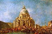 Francesco Guardi The Doge of Venice goes to the Salute on 21 November to Commemorate the end of the Plague of 1630 USA oil painting artist